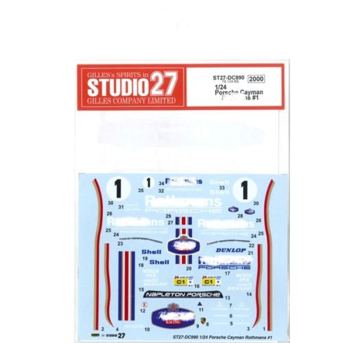 Studio27 ST27-DC990 Porsche Cayman Rothmans #1 for Fujimi 1/24