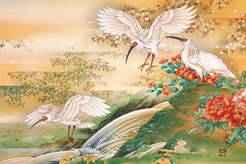 APPLEONE Jigsaw Puzzle 1000-804 Japanese Art Crested Ibis (1000 Pieces)