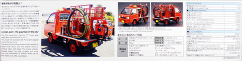 Aoshima 51429 The Model Car 50 Subaru Sambar Fire Engine 1/24 scale kit