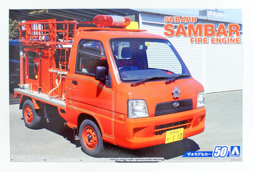 Aoshima 51429 The Model Car 50 Subaru Sambar Fire Engine 1/24 scale kit
