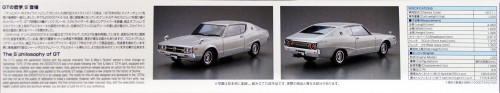 Aoshima 53515 The Model Car 51 NISSAN GC111 Skyline HT2000GTX-E S '76 1/24 scale kit