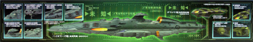 Bandai 894823 Yamato 2199 Garmillas Warships 4 1/1000 Scale Kit