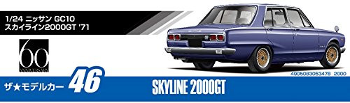 Aoshima 53478 The Model Car 46 NISSAN GC10 SKYLINE 2000GT '71 1/24 scale kit
