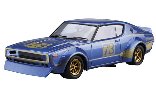 Aoshima 53492 The Model Car 48 NISSAN KPGC110 SKYLINE2000GT-R Racing #73 1/24 scale kit