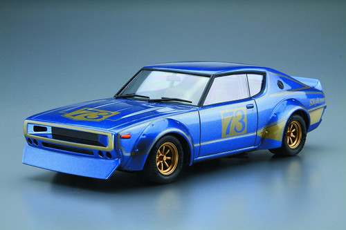 Aoshima 53492 The Model Car 48 NISSAN KPGC110 SKYLINE2000GT-R Racing #73 1/24 scale kit
