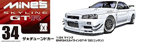 Aoshima 53652 Mine's BNR34SKYLINE GT-R '02 (NISSAN) 1/24 scale kit