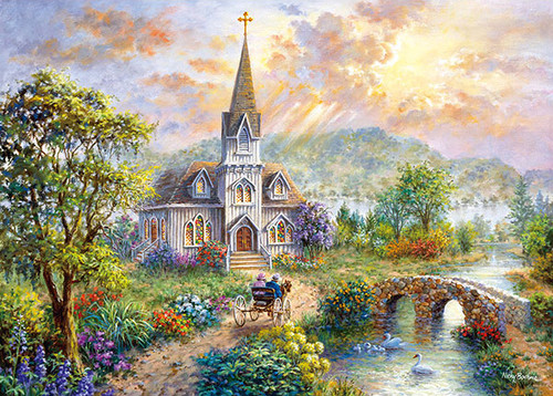 APPLEONE Jigsaw Puzzle 500-243 Nicky Boehme Beautiful Sunday (500 Pieces)