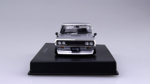 Aoshima DISM 80467 Nissan Skyline Custom Style Silver Metallic 1/43 scale model