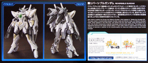 Bandai HG Build Fighters 063 REVERSIBLE GUNDAM 1/144 scale kit