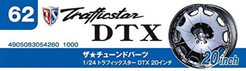 Aoshima 54260 Tuned Parts 62 1/24 Trafficstar DTX 20 inch Tire & Wheel Set