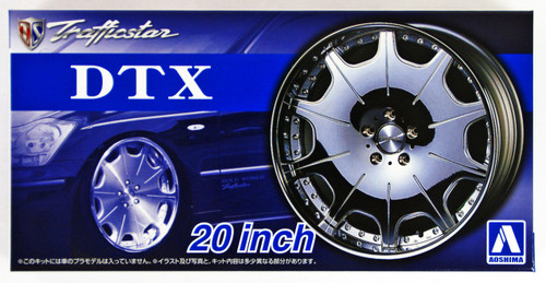 Aoshima 54260 Tuned Parts 62 1/24 Trafficstar DTX 20 inch Tire & Wheel Set