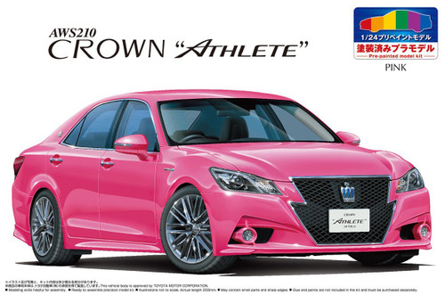 Aoshima 54048 TOYOTA AWS210 CROWN ATHLETE G '13 (PINK) 1/24 Pre-painted model Kit