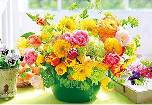 APPLEONE Jigsaw Puzzle 88-104 Beautiful Flowers Citrus Color (88 L-Pieces)