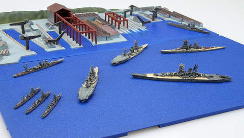 Fujimi Gunkan 05 401393 Kure Naval Port Remaining Warship Set 1/3000 Scale Kit