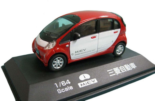 Doyusha 005354 i MieV Mitsubishi i (Red/White) 1/64 Scale Diecast Model