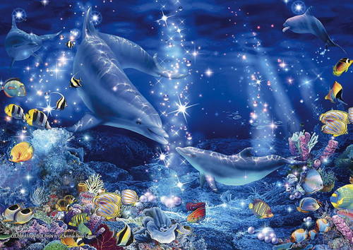 Epoch Jigsaw Puzzle 02-403 Lassen Celebration Dolphin II (108 Pieces)