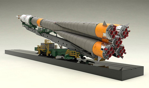 Good Smile Soyuz Rocket & Transport Train 1/150 Scale Plastic Model Kit