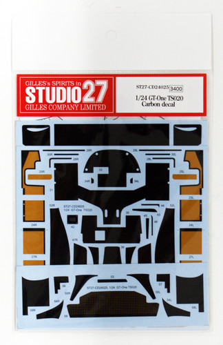 Studio27 ST27-CD24025 Toyota GT-One TS020 Carbon Decal for Tamiya 1/24 Scale