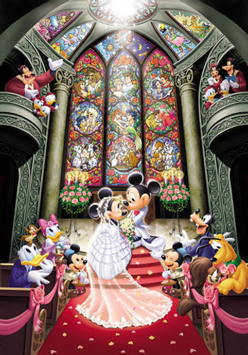 Tenyo Japan Jigsaw Puzzle D-500-356 Disney Mickey Mouse Wedding (500 Pieces)