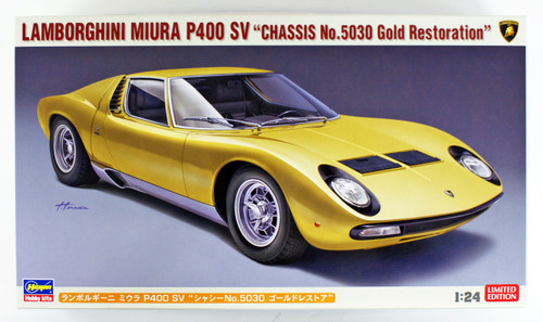Hasegawa 20319 Lamborghini Miura P400 SV "Chassis No.5030" Gold Restore 1/24 scale kit
