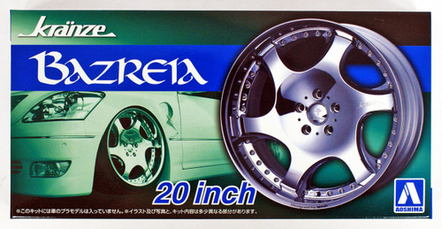 Aoshima 54673 Tuned Parts 76 1/24 Kranze Bazreia 20 inch Tire & Wheel Set