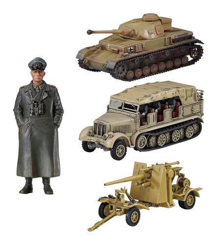 Hasegawa 30046 Pz.Kpfw IV ausf.F2 & 8t Half Track & 88mm Gun Flak 18 "Rommel Afrika Korps" 1/72 scale kit