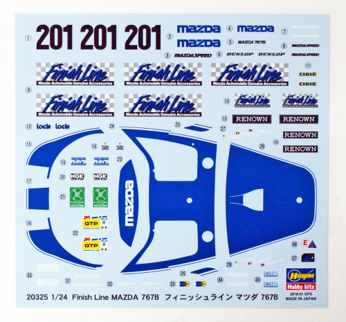 Hasegawa 20325 Finish Line Mazda 767B 1/24 scale kit