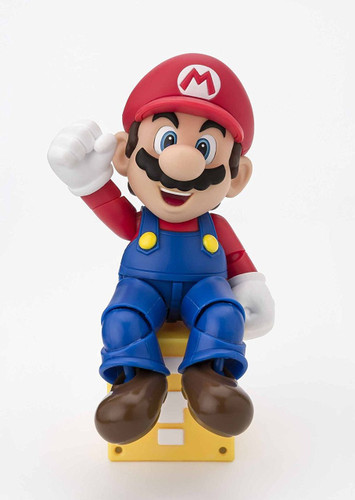 Bandai 221487 S.H. Figuarts Mario New Package Ver. Figure (Super Mario Bros.)