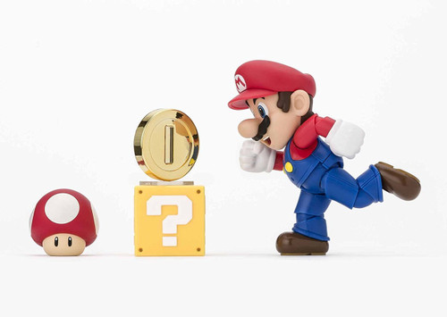 Bandai 221487 S.H. Figuarts Mario New Package Ver. Figure (Super Mario Bros.)