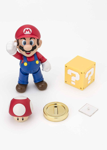 Bandai 221487 S.H. Figuarts Mario New Package Ver. Figure (Super Mario Bros.)