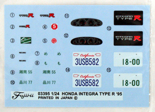 Fujimi ID-21 Honda Integra Type R (DC2) 1995 1/24 scale kit