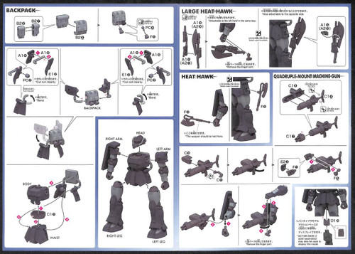 Bandai Gundam The Origin 020 Act Zaku (Kycilia's Forces) 1/144 Scale Kit