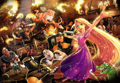Tenyo Japan Jigsaw Puzzle D-1000-494 Disney Tangled Rapunzel (1000 Pieces)
