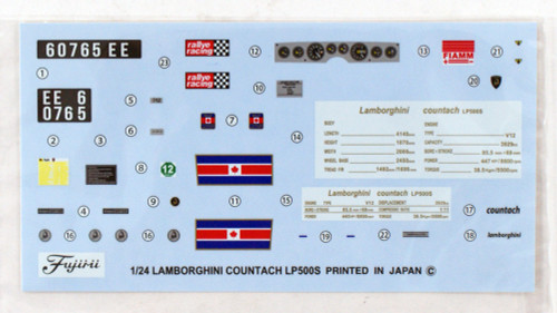 Fujimi RS-12 Lamborghini Countach LP500S 1/24 scale kit