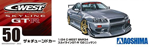 Aoshima 55427 C-WEST BNR34 Skyline GT-R 2002 1/24 scale kit