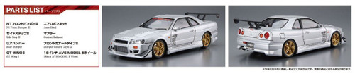 Aoshima 55427 C-WEST BNR34 Skyline GT-R 2002 1/24 scale kit