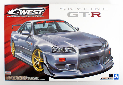 Aoshima 55427 C-WEST BNR34 Skyline GT-R 2002 1/24 scale kit