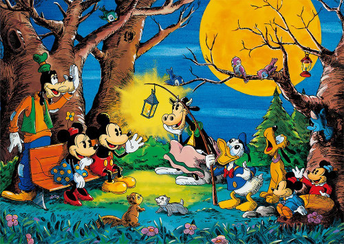 Tenyo Japan Jigsaw Puzzle D-108-812 Disney Mickey's Saturday Night (108 Pieces)