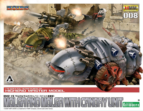 Kotobukiya ZD11 Zoids EMZ-15 Molga and Molga with Canory Unit 1/72 Scale Model Kit