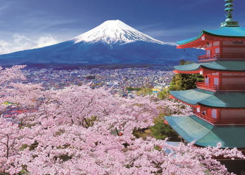 Epoch Jigsaw Puzzle 05-110 Japanese Scenery Mt.Fuji Asama Shrine (500 Pieces)