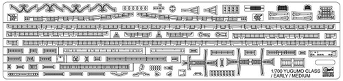 Hasegawa 30049 IJN Destroyer Yugumo Type (Early Middle Ver.) Detail Up Photo-etched Parts A 1/700 scale