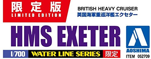 Aoshima Waterline 52709 British Heavy cruiser Exeter Battle of SURABAYA 1/700 scale kit