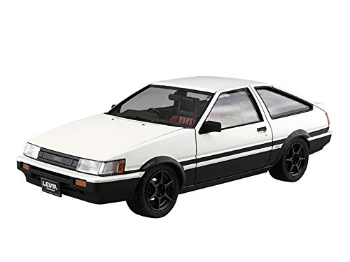 Aoshima 54956 Toyota AE86 Levin 1983 White/Black 1/24 Pre-painted model kit