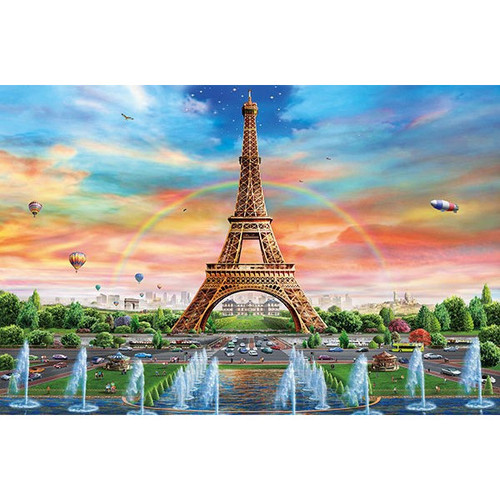 APPLEONE Jigsaw Puzzle 1000-821 Adrian Chesterman Fantastic Paris (1000 Pieces)