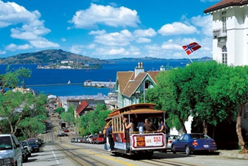 Epoch Jigsaw Puzzle 08-515 Down Town Holiday San Francisco (450 S-Pieces)