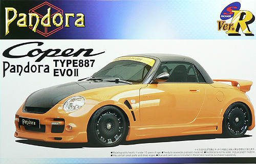 Aoshima 42441 Daihatsu Copen Pandora Type 887 1/24 Scale Kit