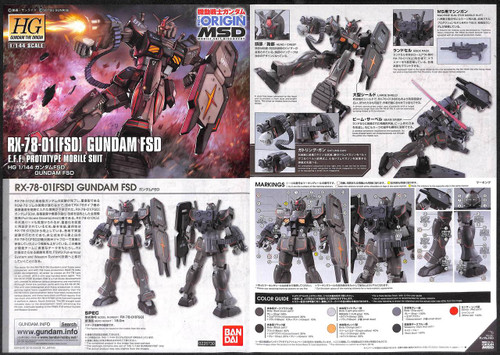 Bandai Gundam The Origin 021 Gundam FSD 1/144 Scale Kit