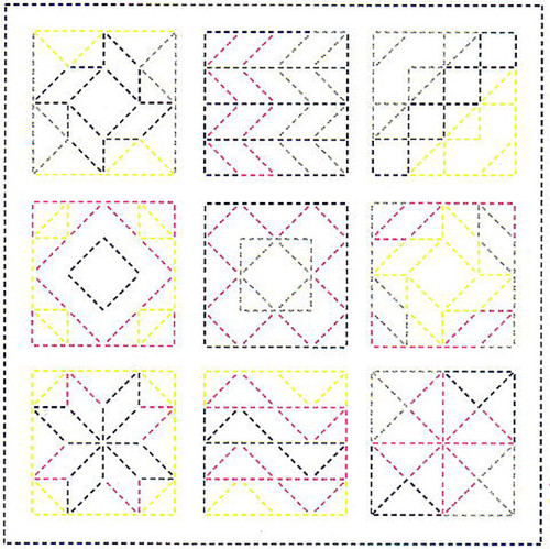 Tulip KSW-006 SASHIKO WORLD Embroidery Kit America Farmer's Wife