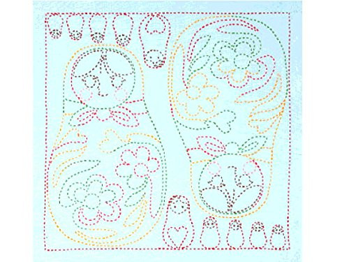 Tulip KSW-016 SASHIKO WORLD Embroidery Kit Russia Matryoshka Doll