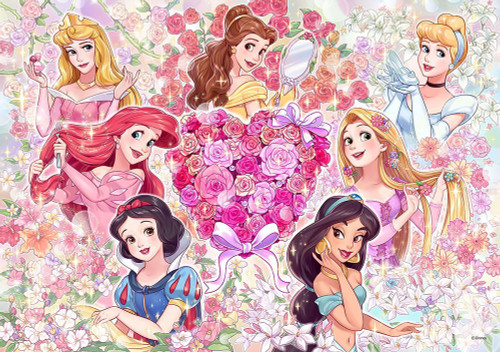 Tenyo Japan Jigsaw Puzzle D-200-902 Disney Princess Memorial Flower (200 Pieces)